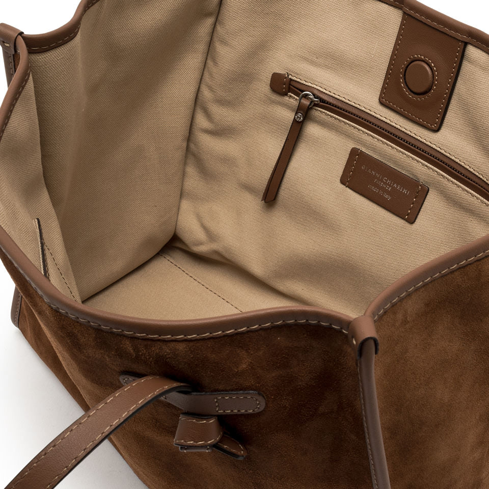 MARCELLA CABAS DAIM COGNAC