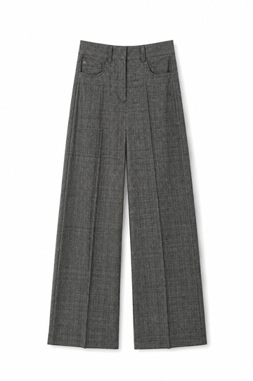 Pantalon carreaux Gris