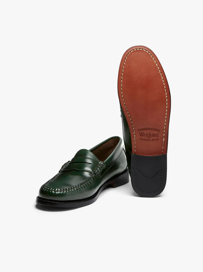 BASS WEEJUNS MOCASSINS VERT