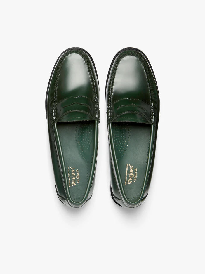 BASS WEEJUNS MOCASSINS VERT