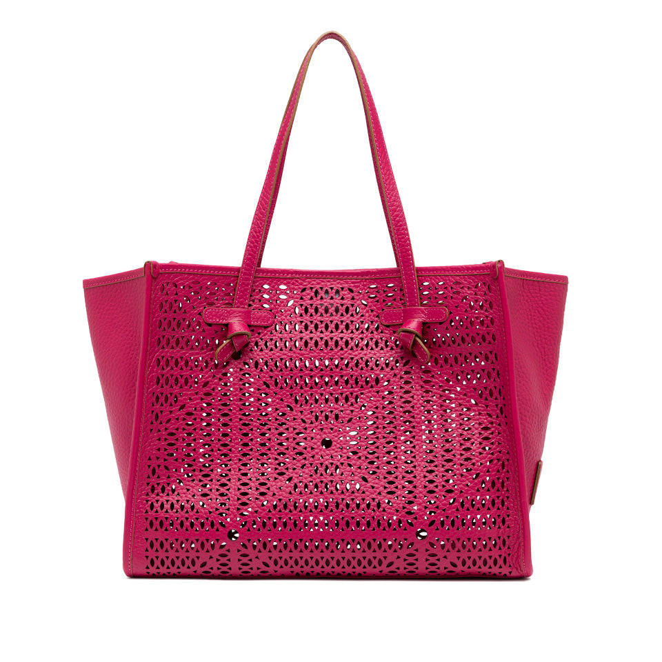 CABAS CUIR LAZER FUCHSIA