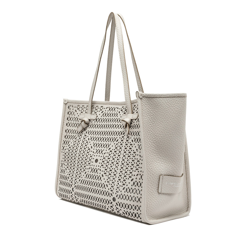 CABAS CUIR LAZER Blanc
