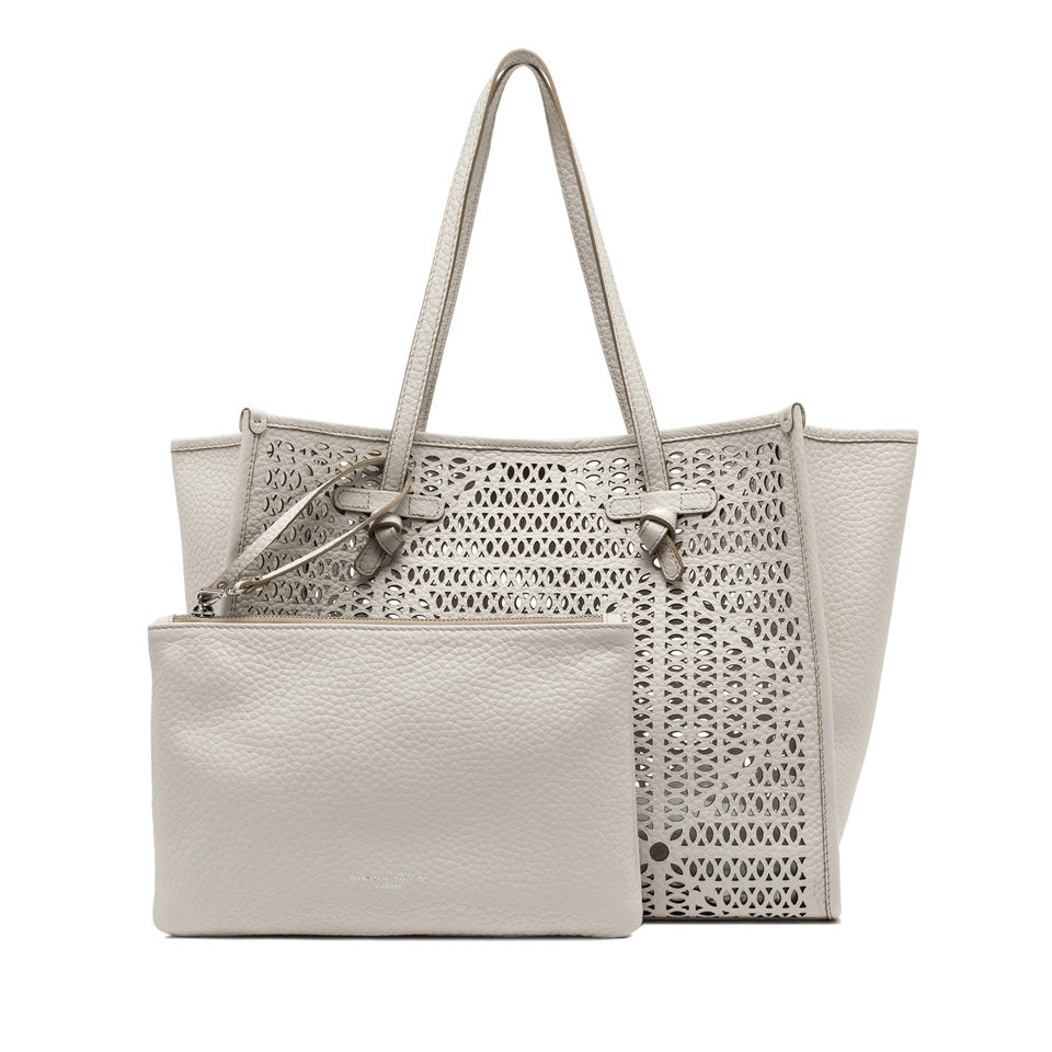 CABAS CUIR LAZER Blanc