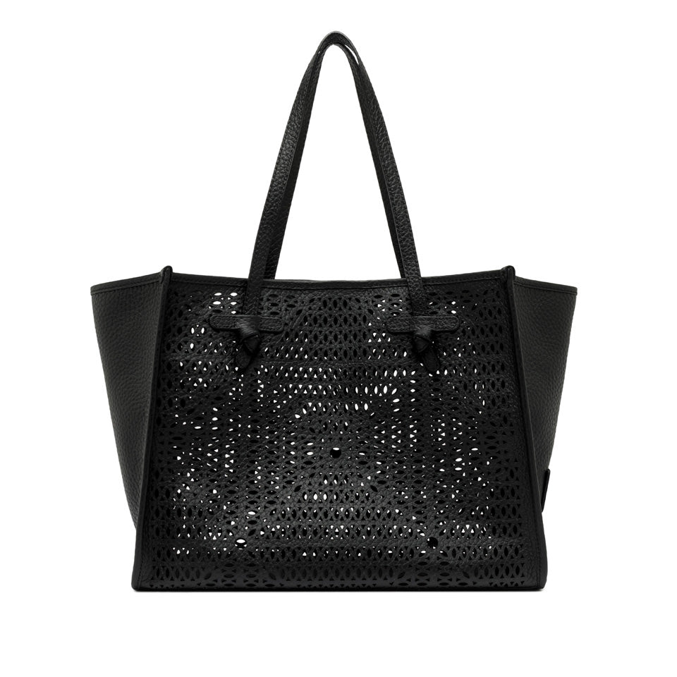 CABAS CUIR LAZER NOIR
