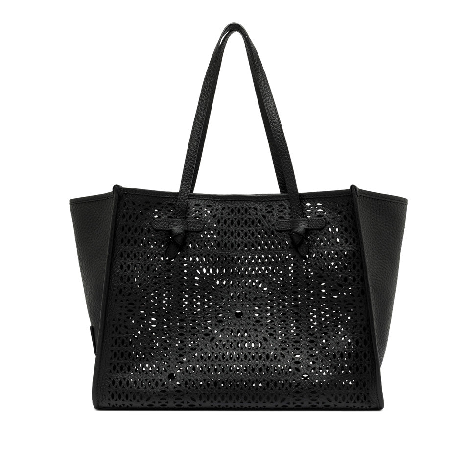 CABAS CUIR LAZER NOIR