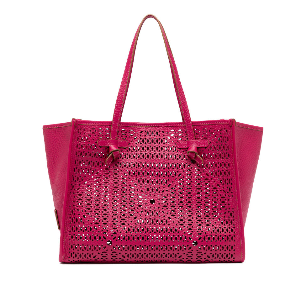 CABAS CUIR LAZER FUCHSIA