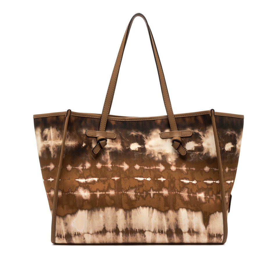 BROWN TIE-DYE TOTE BAG