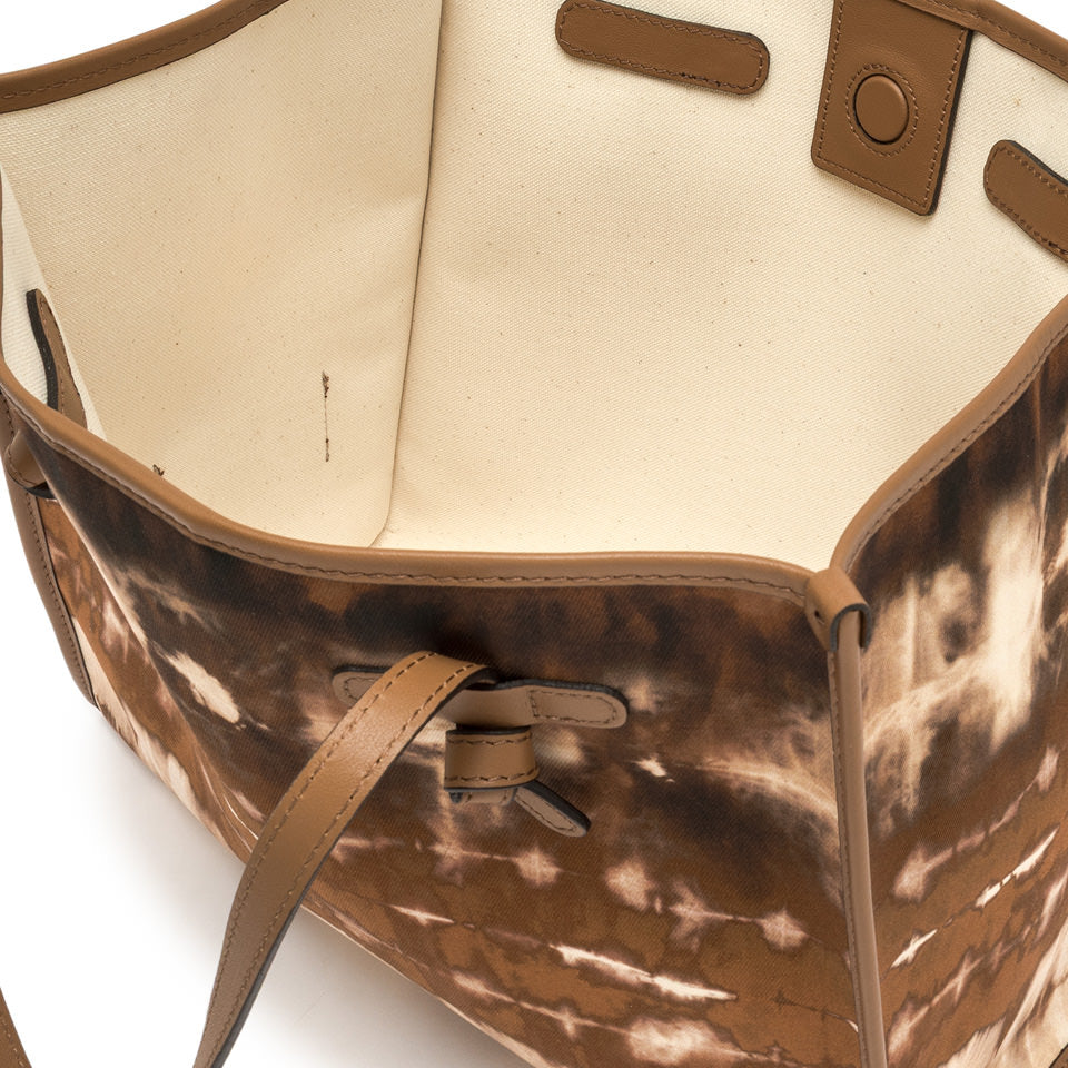 BROWN TIE-DYE TOTE BAG