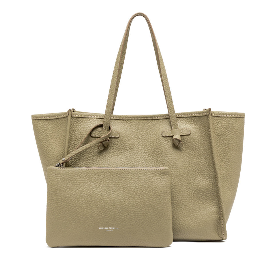 CABAS CUIR VERT