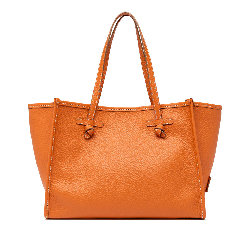 CABAS CUIR ORANGE