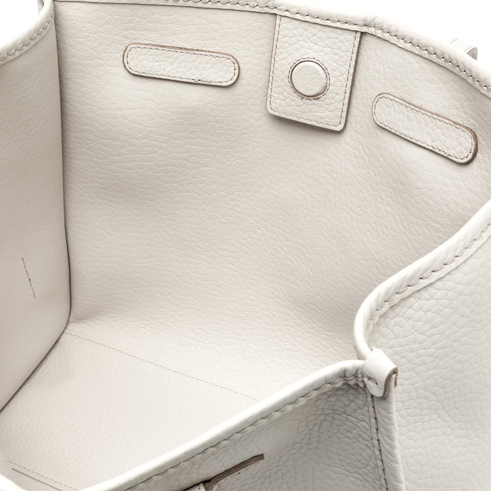CABAS CUIR BLANC