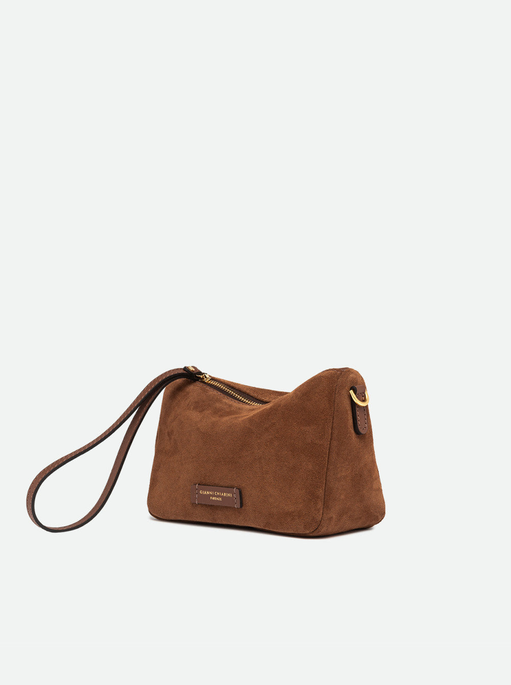 NORA POUCH Cognac Rig Gianni Chiarini - vue 3/4