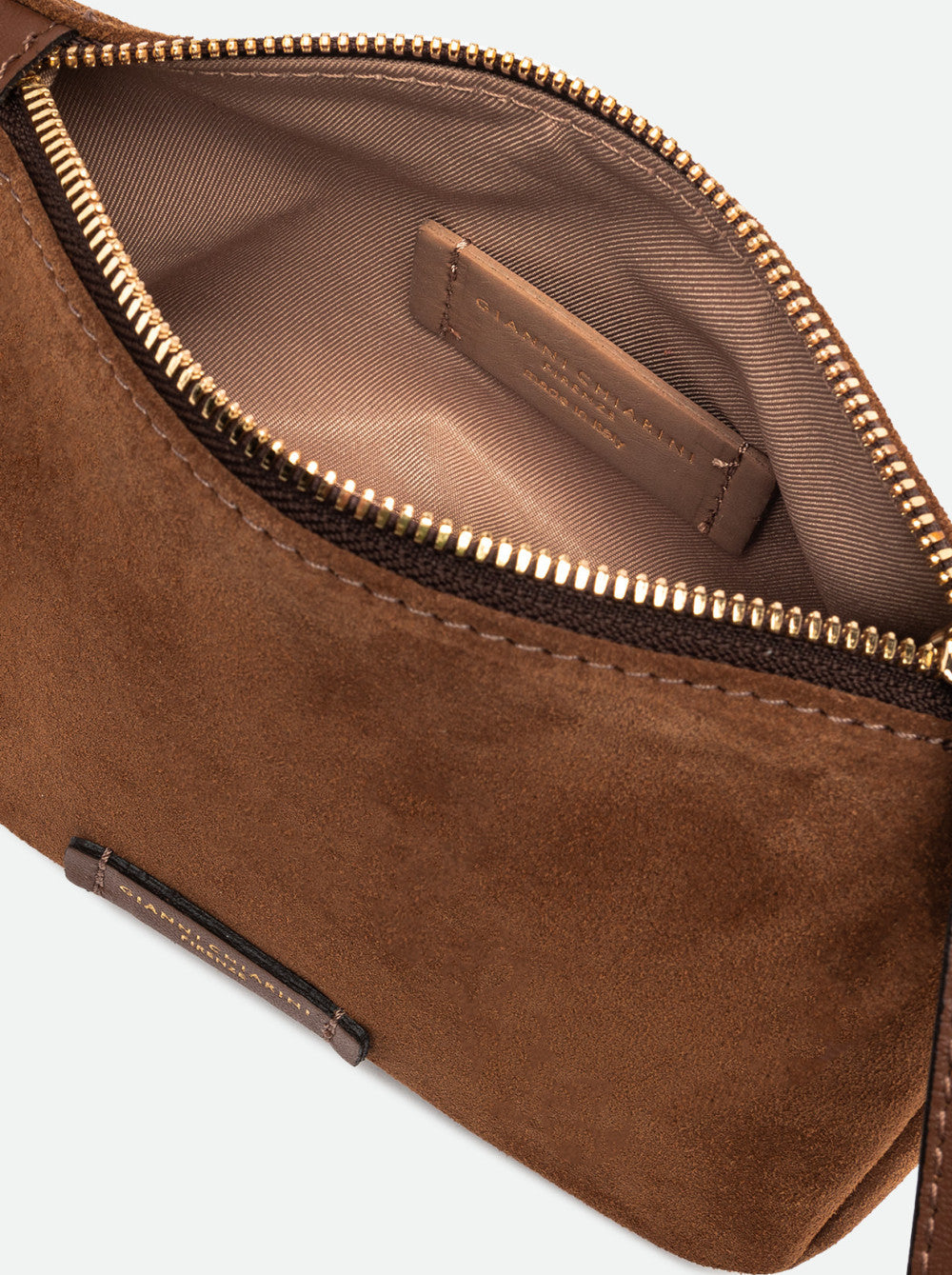 NORA POUCH Cognac Rig Gianni Chiarini - vue côté