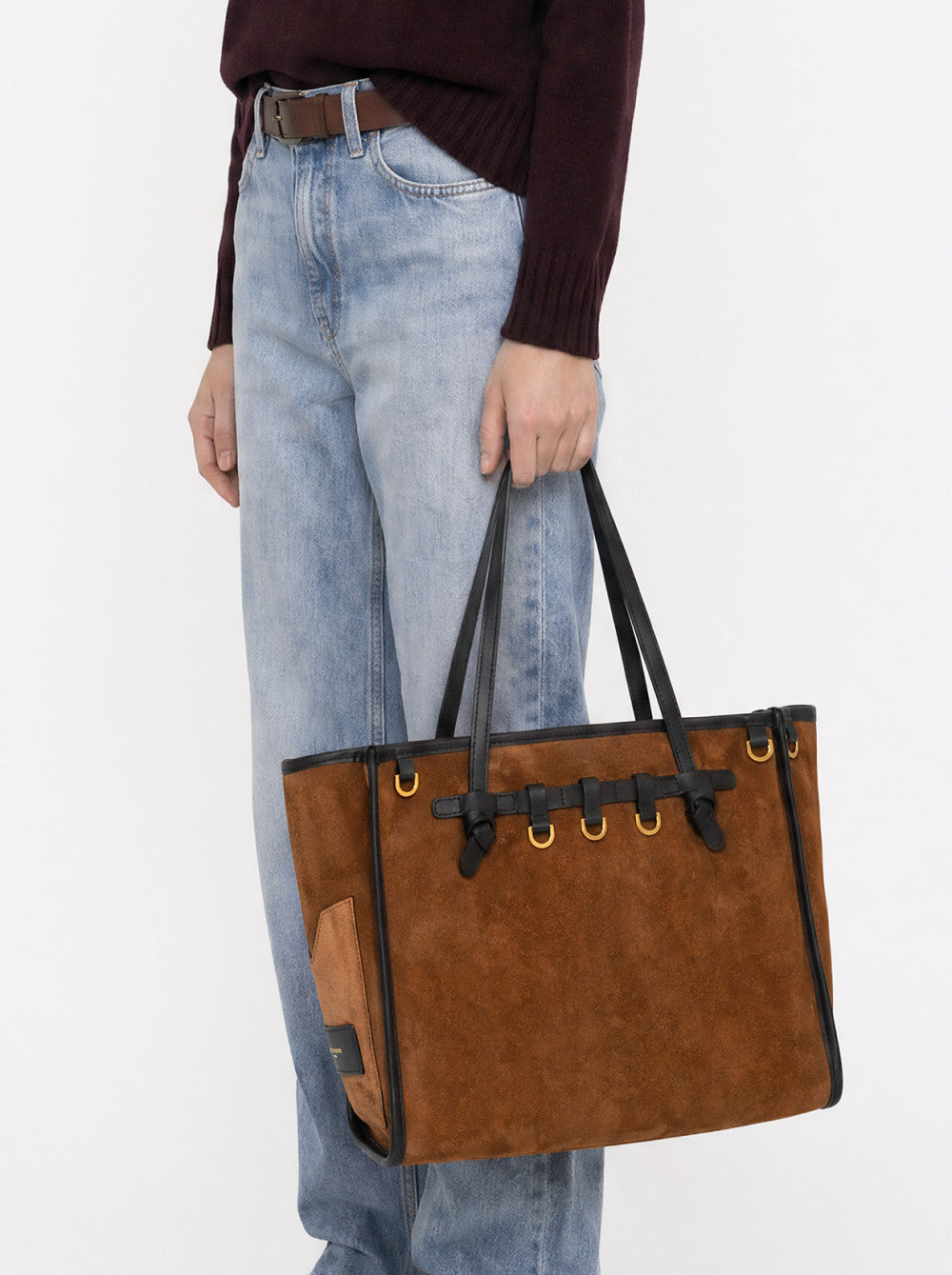 Caba Daim Crochet Cognac Gianni Chiarini - vue face