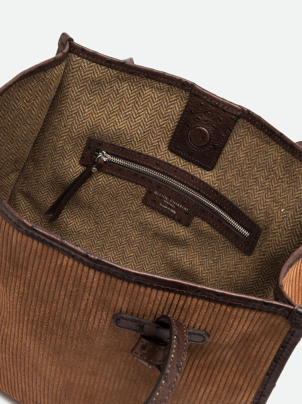 Caba Gros Velour Cognac Tomby Gianni Chiarini - porte main