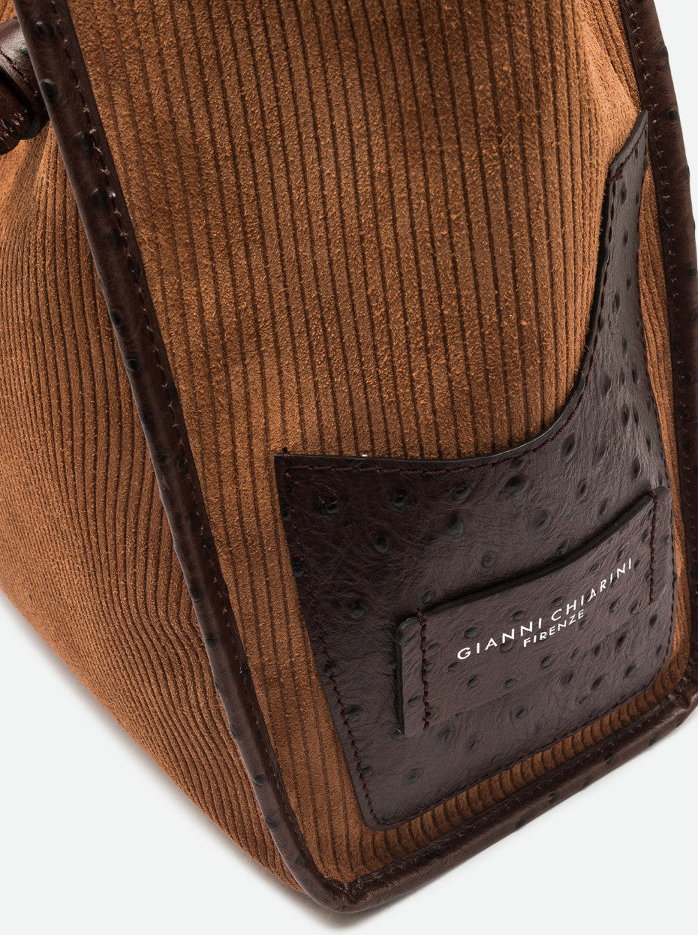 Caba Gros Velour Cognac Tomby Gianni Chiarini - porte epaule 2