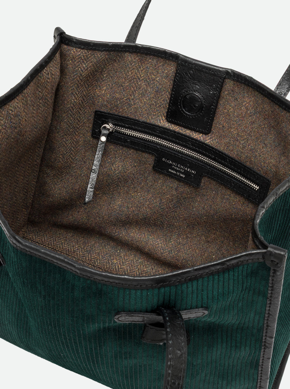 Caba Gros Velour Vert Loden Tomby Gianni Chiarini - vue cote