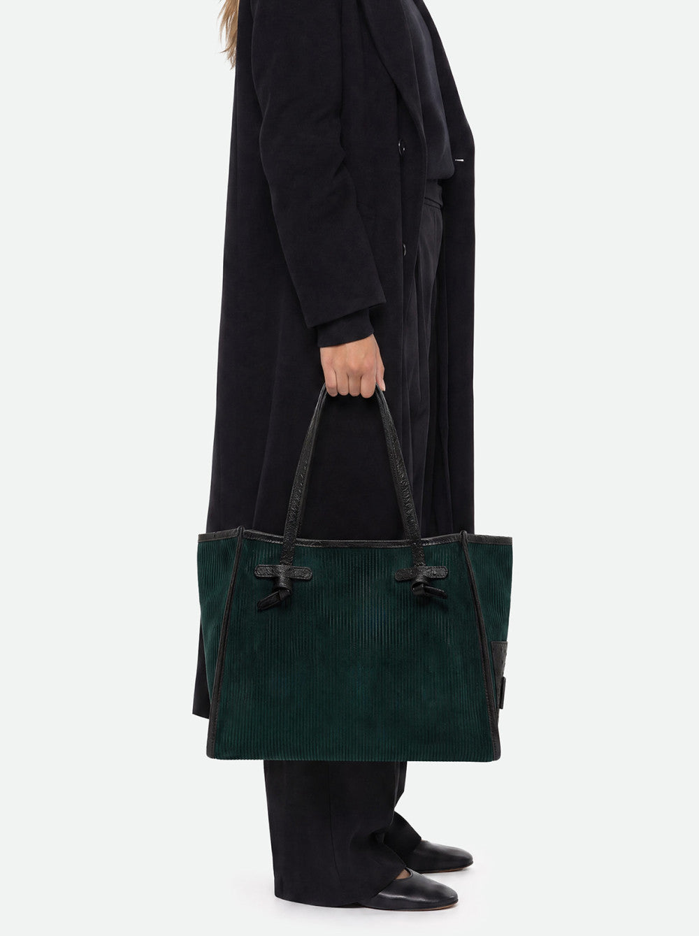 Caba Gros Velour Vert Loden Tomby Gianni Chiarini - porte epaule