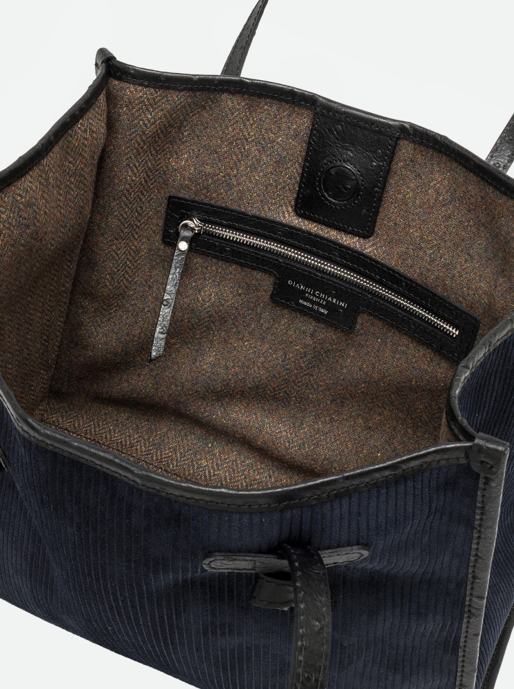 Caba Gros Velour Marine Tomby Gianni Chiarini - porte main