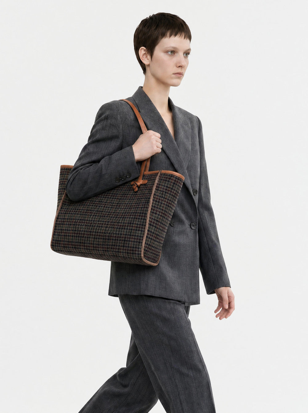 Sac Marcella pied-de-poule Gianni Chiarini BS 12480 MNSH - Grigio - porté