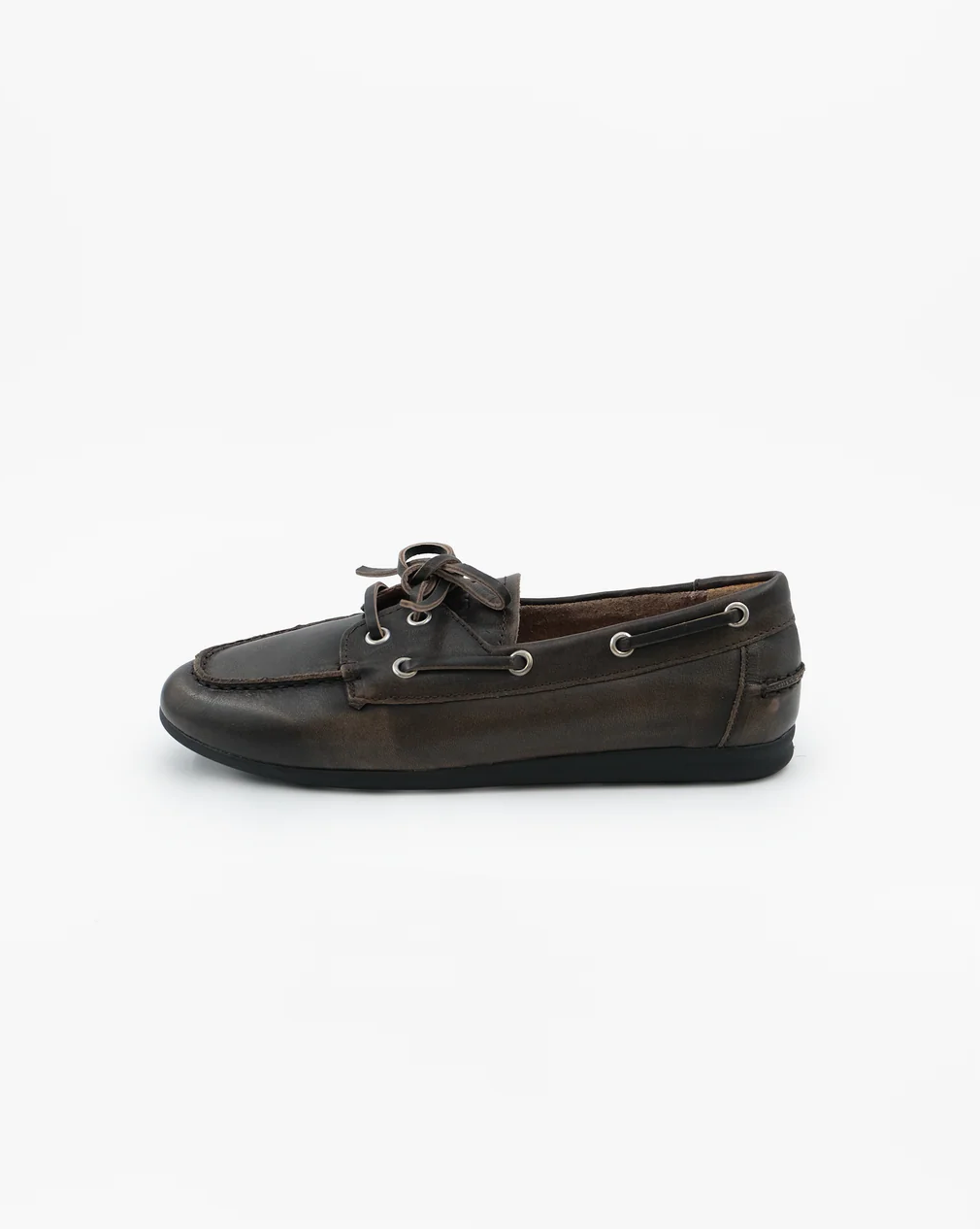 Mocasin cuir Lacet Berceo Dark taupe
