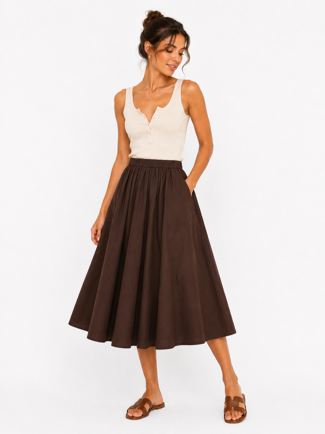 CHOCOLATE POCKET SKIRT