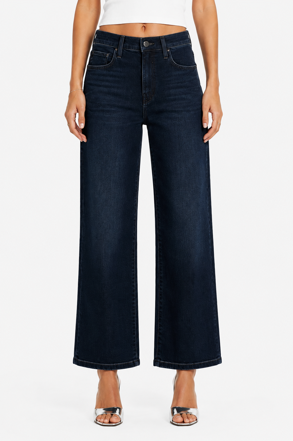 The mid rise rambler zip ankle Jeans foncé