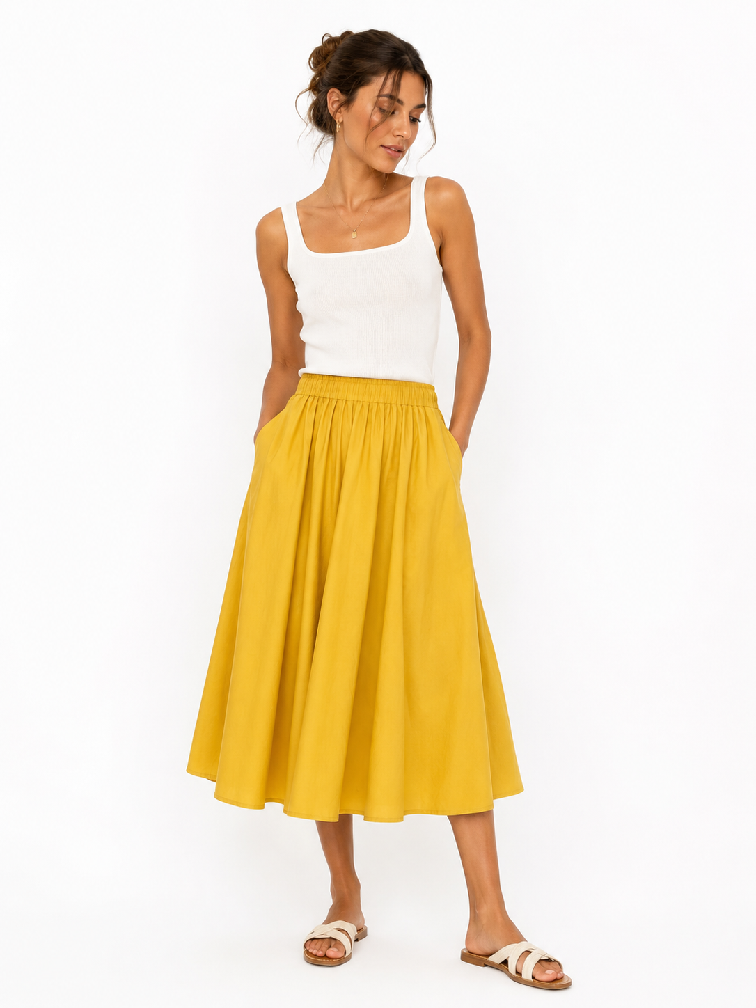 CLASSIC LONG SKIRT Yellow
