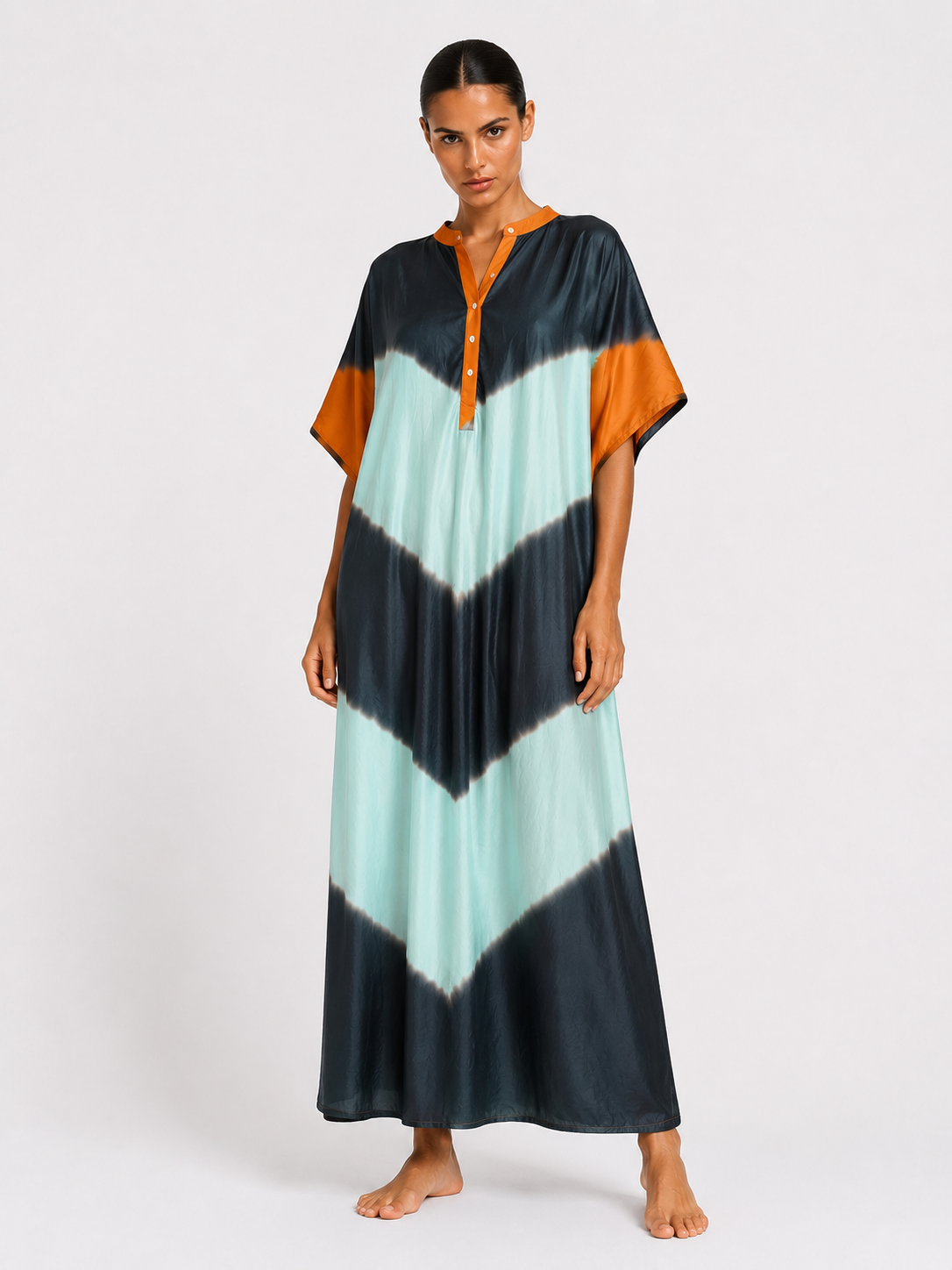 Kaftan imprimé tie &amp; dye graphique