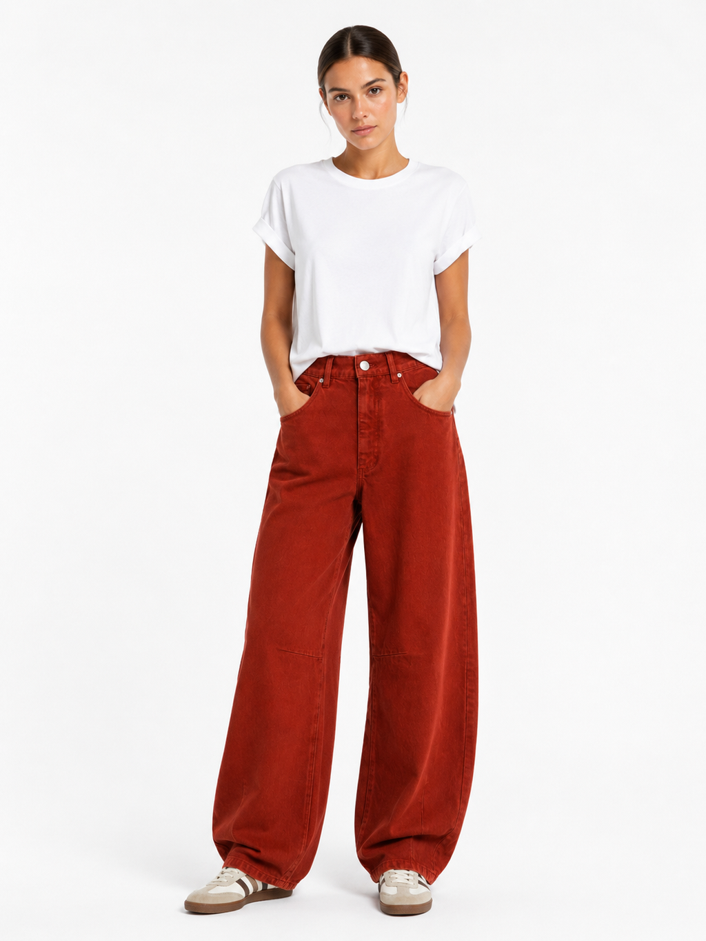 Jeans large rouge nous danny