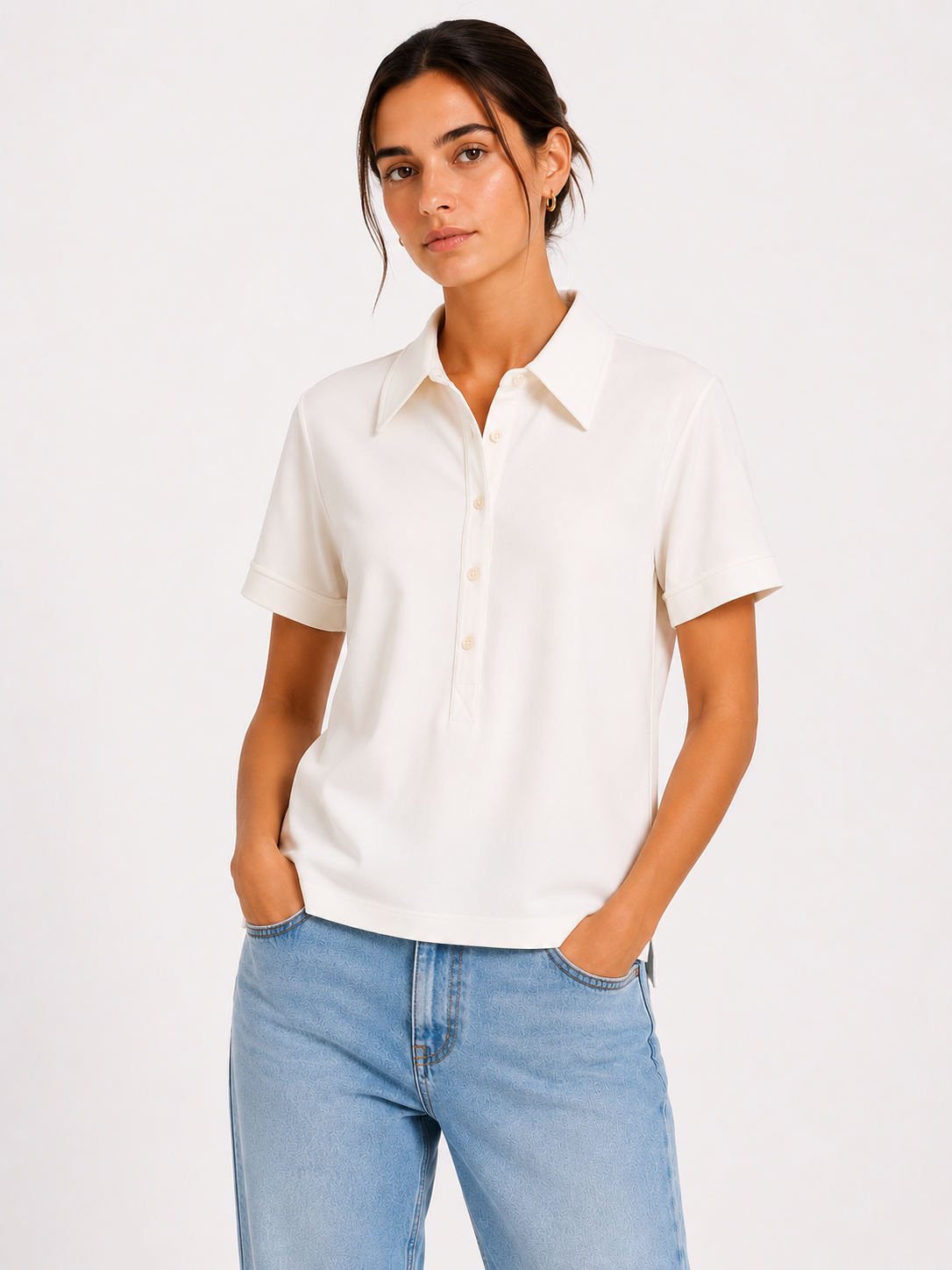 POLO LOUISE BLANC