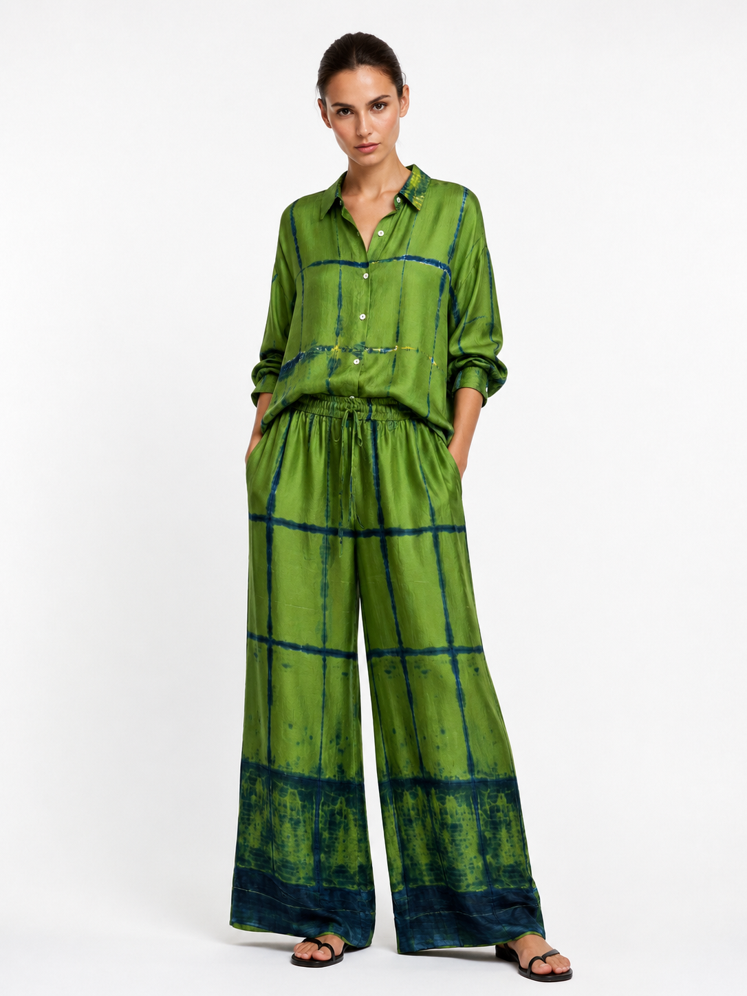 CHEMISE VERT PRINT KEIKO