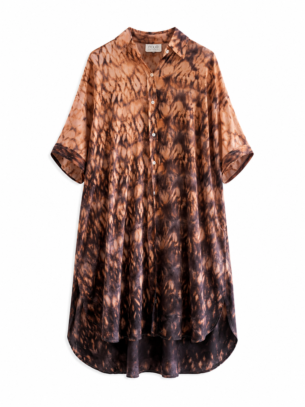 ROBE SOIE COL PRINT