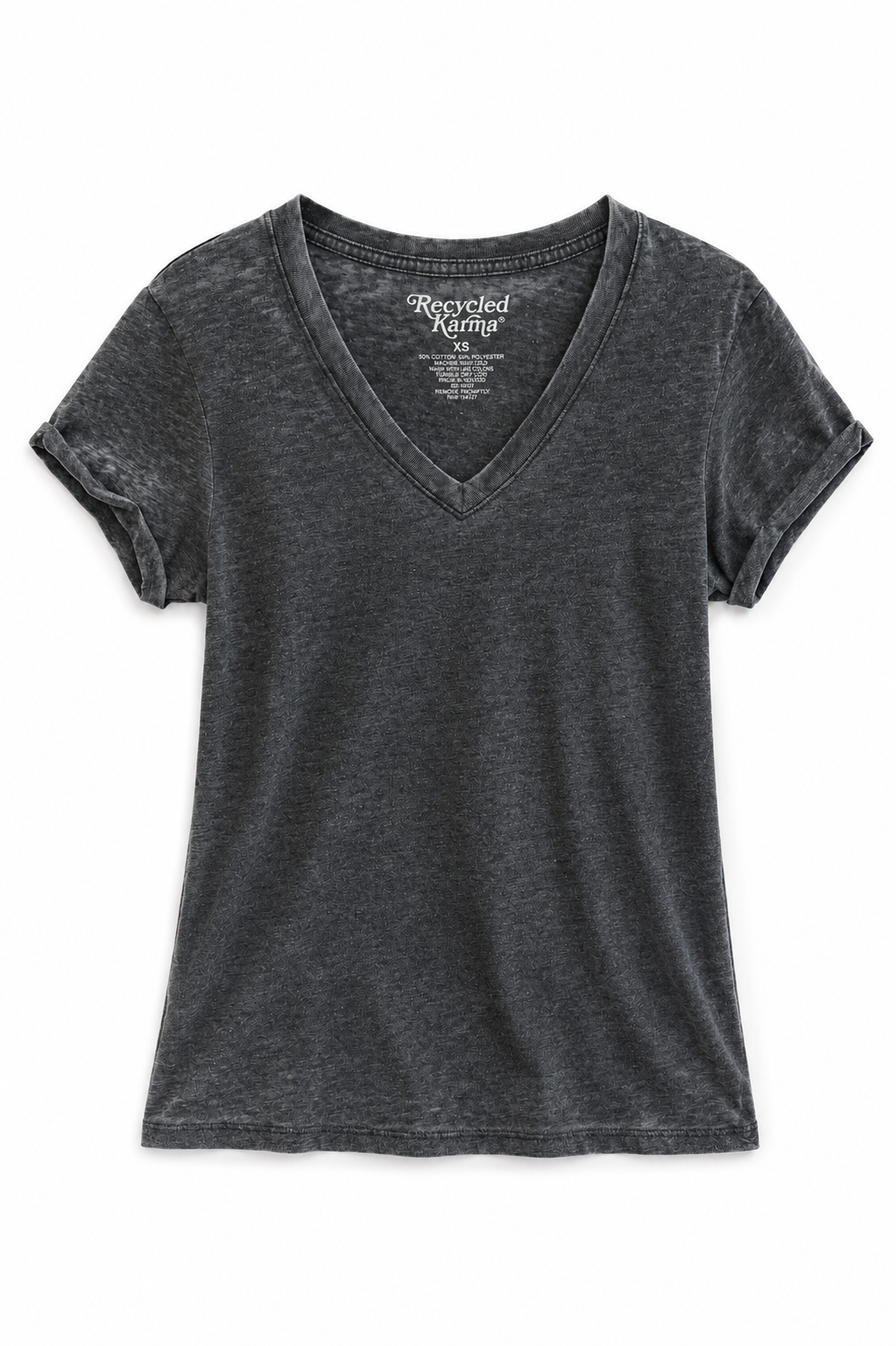 T SHIRT V NOIR Recycled Karma