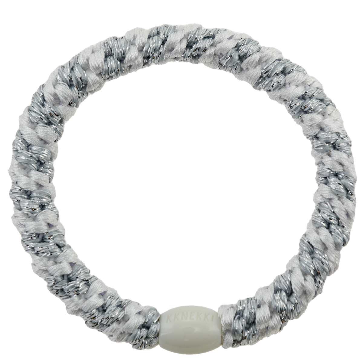 KKNEKKI White silver glitter Stripe