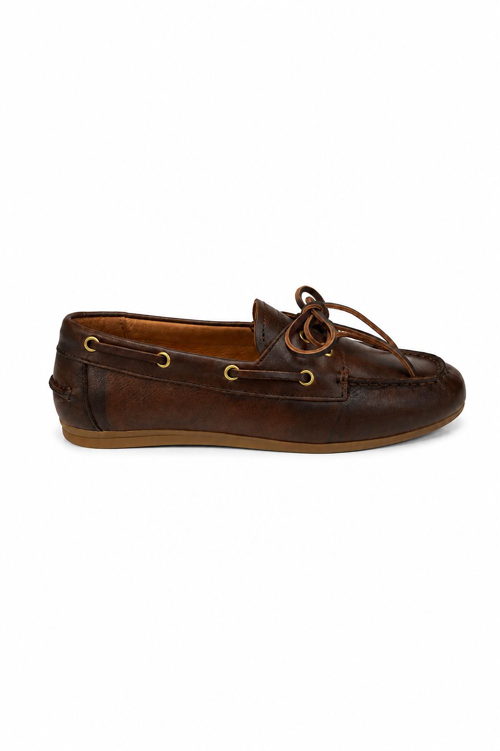 Mocasin cuir Lacet Brun