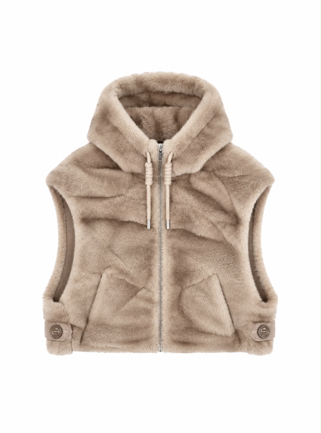 Gilet à capuche en fausse fourrure Gisele