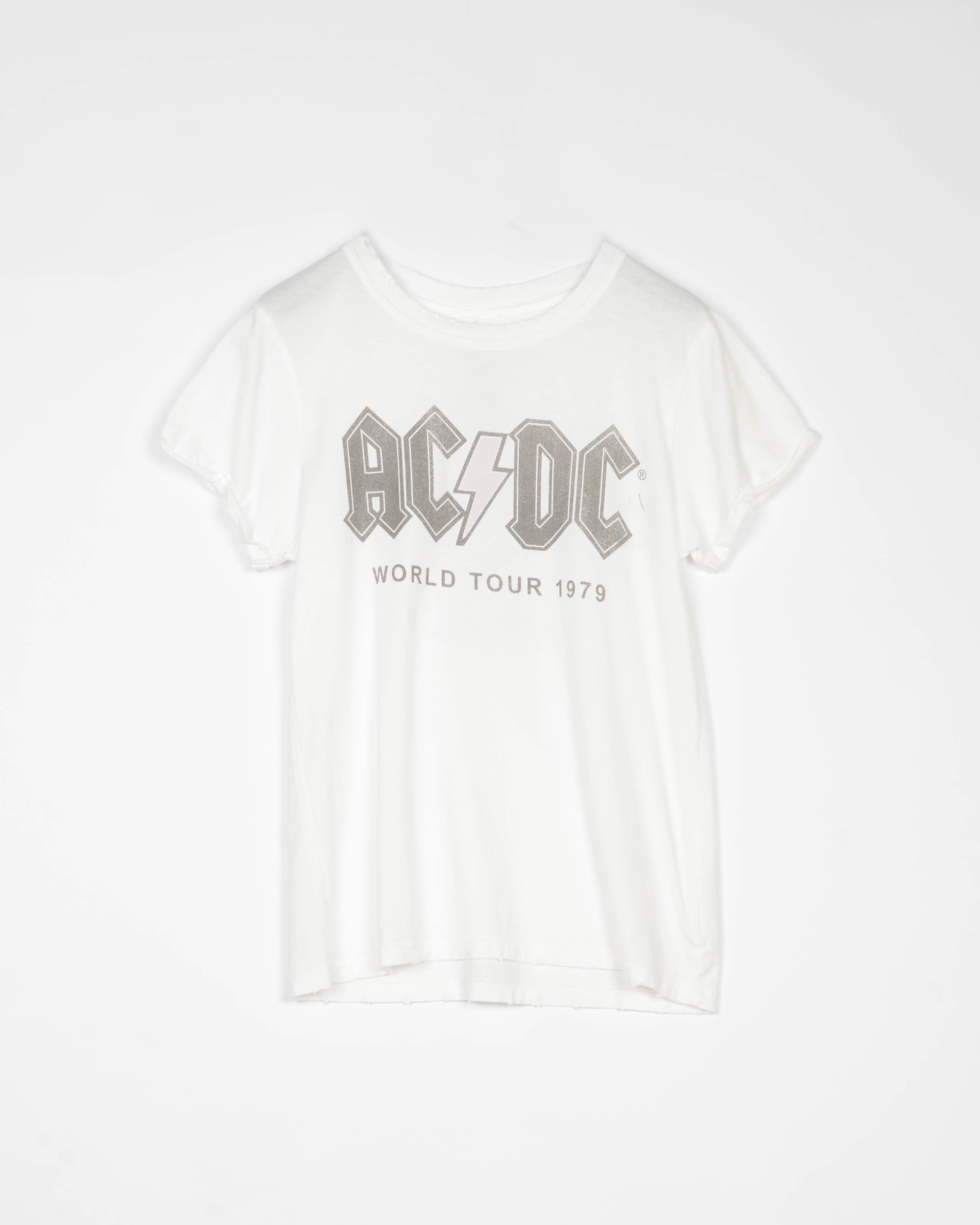 T SHIRT ACDC BLANC