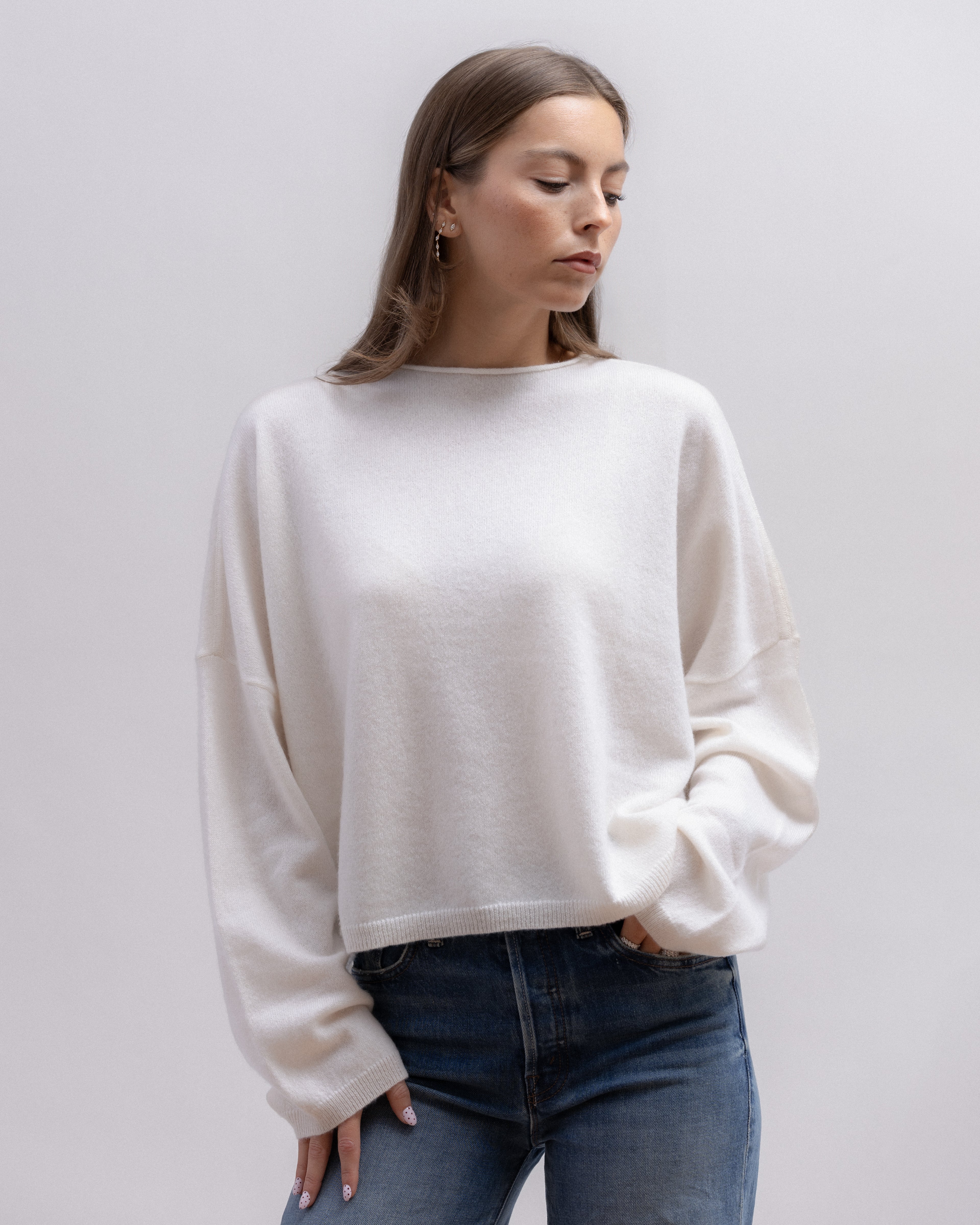 Pull fin large LILY ECRU CELINE