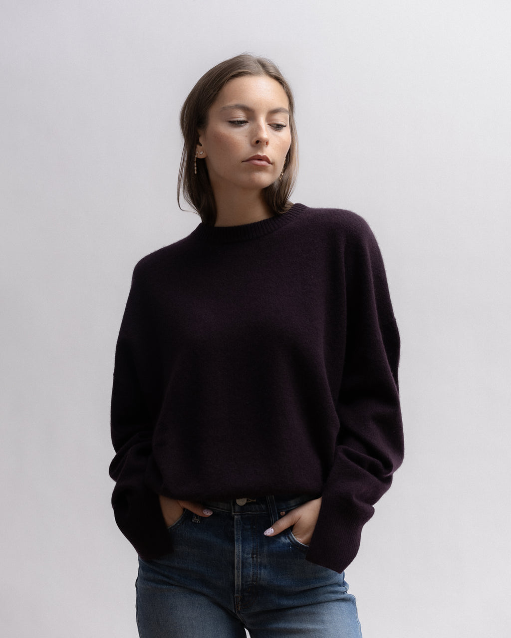 JOELLE Pull Fin col rond o RIPE FIG