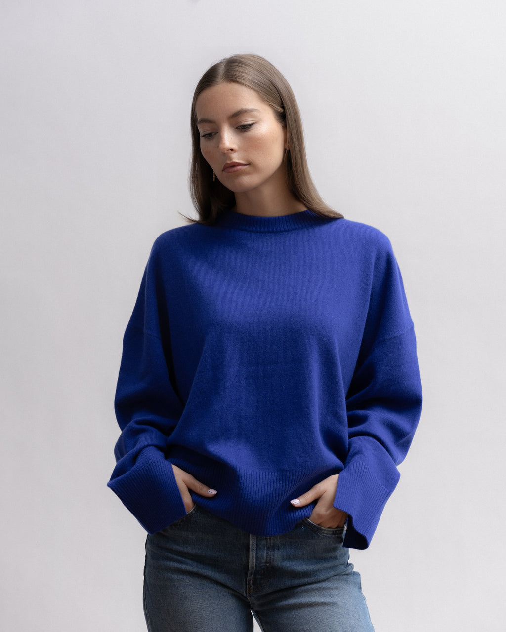 Pull Fin col rond o FRENCH SKY