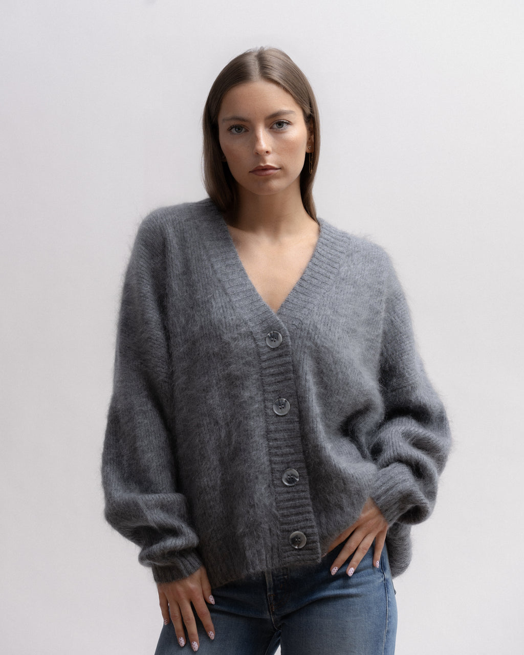 Beast Brushed Gillet Over Pewter