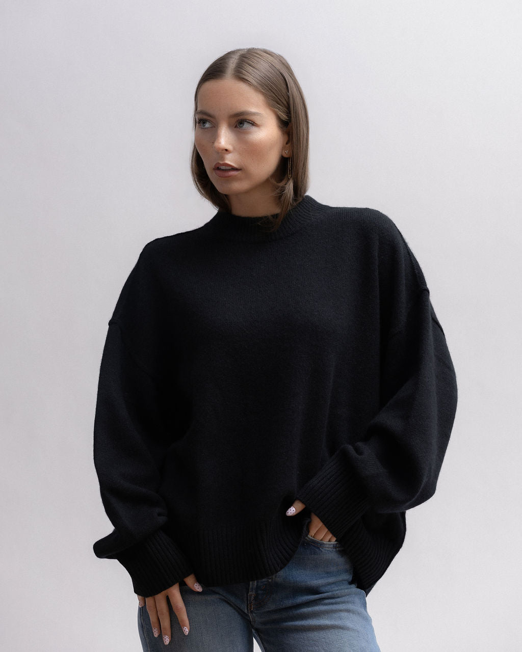 Gros Pull Col rond BLACK