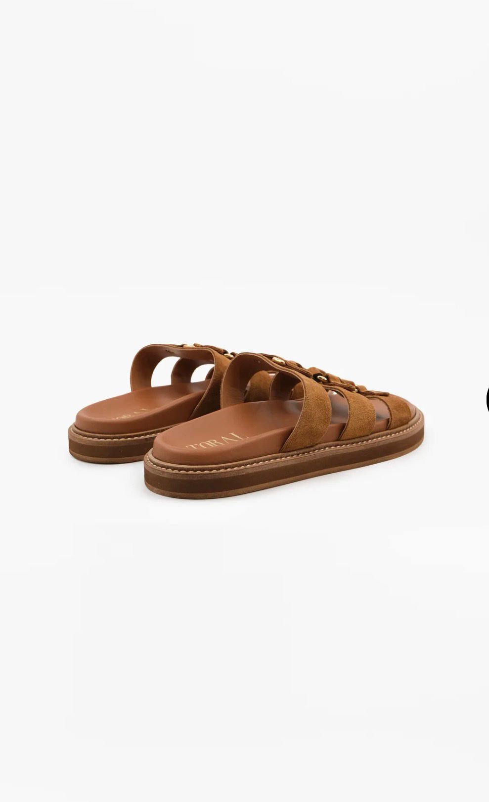 Sandal cognac daim
