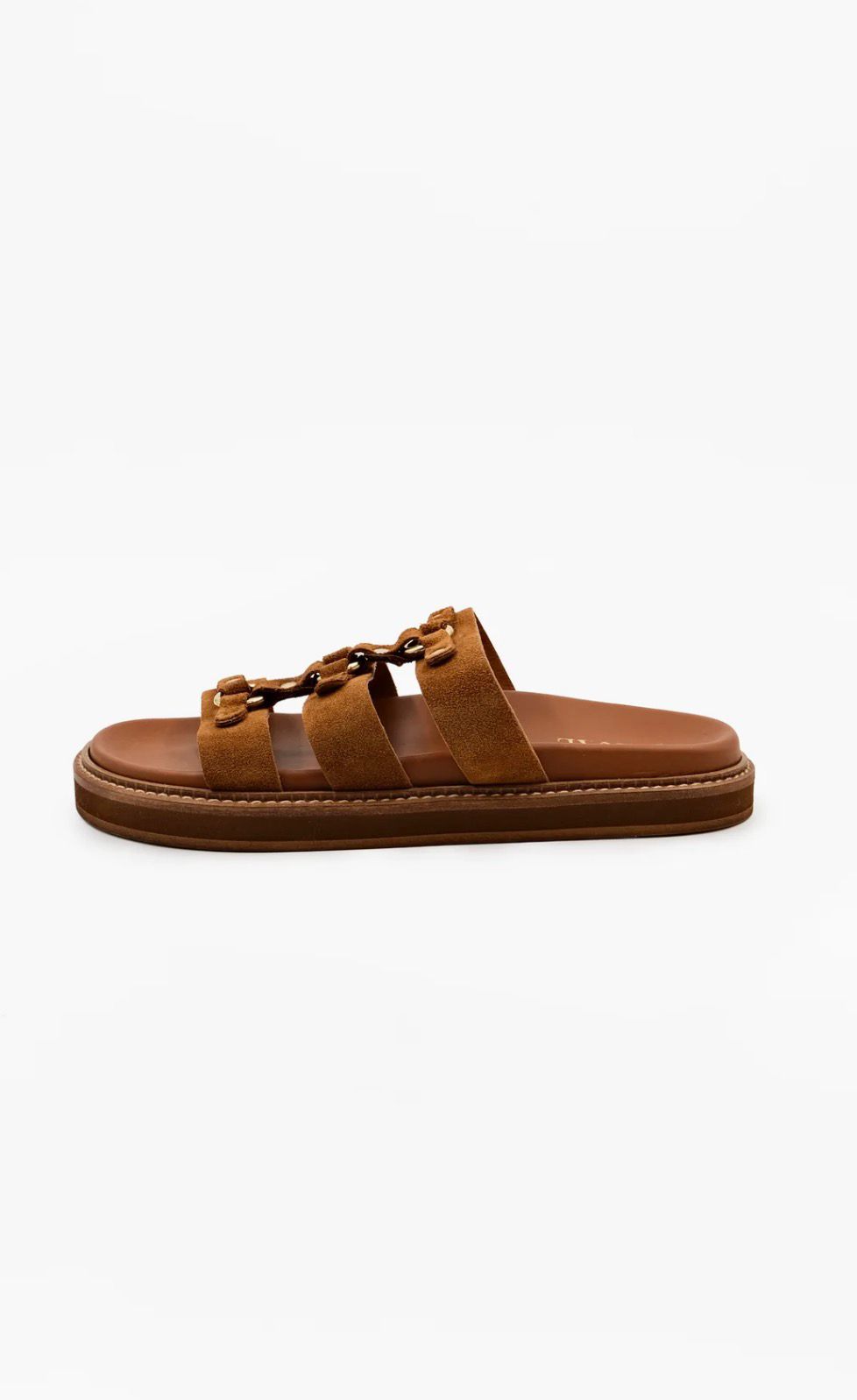 Sandal cognac daim