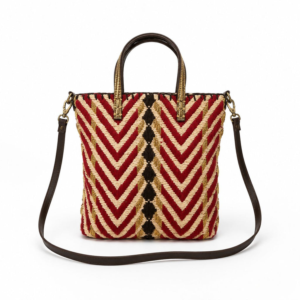 Petit sac chevron Rouge