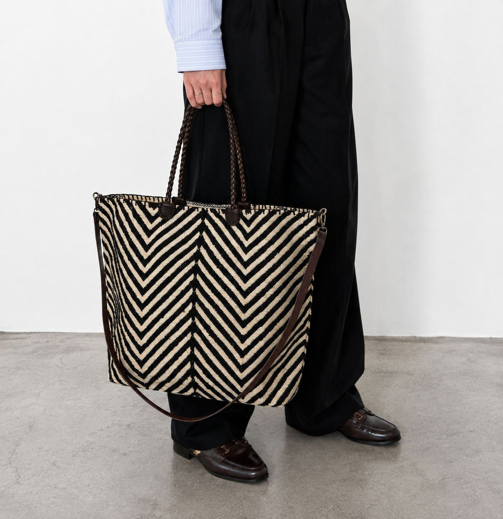 Grand sac chev Noir