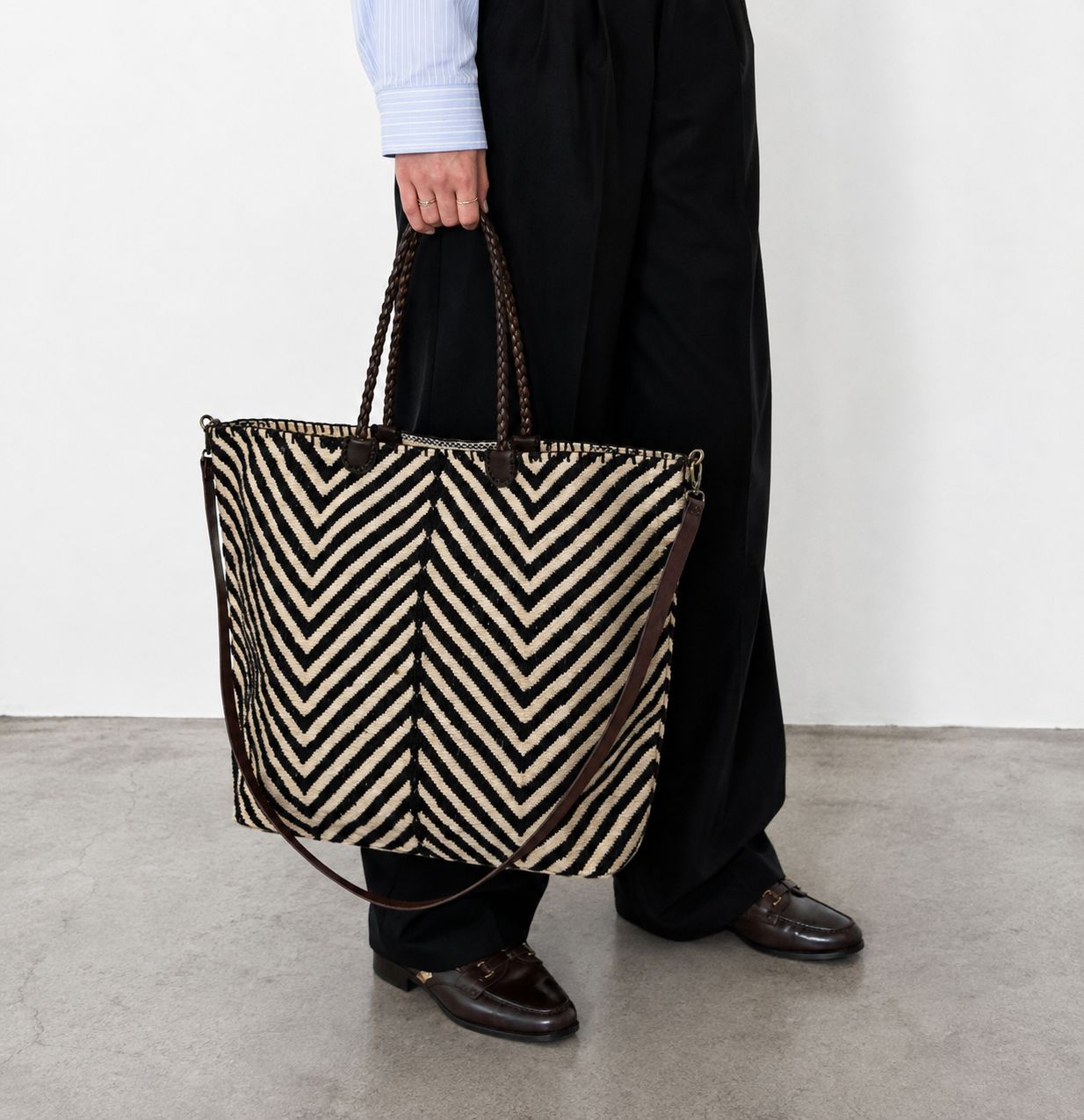 Grand sac chev Noir