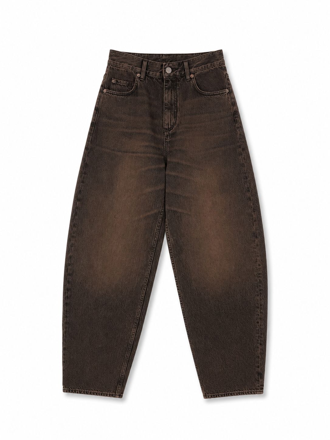 Jeans boule Brun