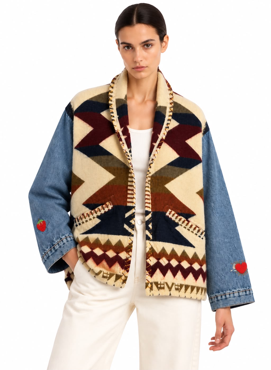 Veste Ojos Denim Perlas